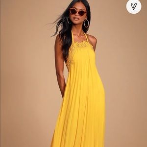 Yellow maxi dress